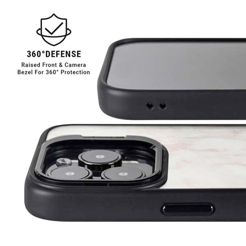 Rose Gold Marble iPhone 13 Pro Kickstand Case